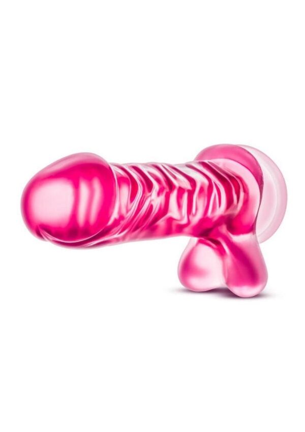 B Yours Basic 8 Dildo with Balls 9in - Pink - Image 3
