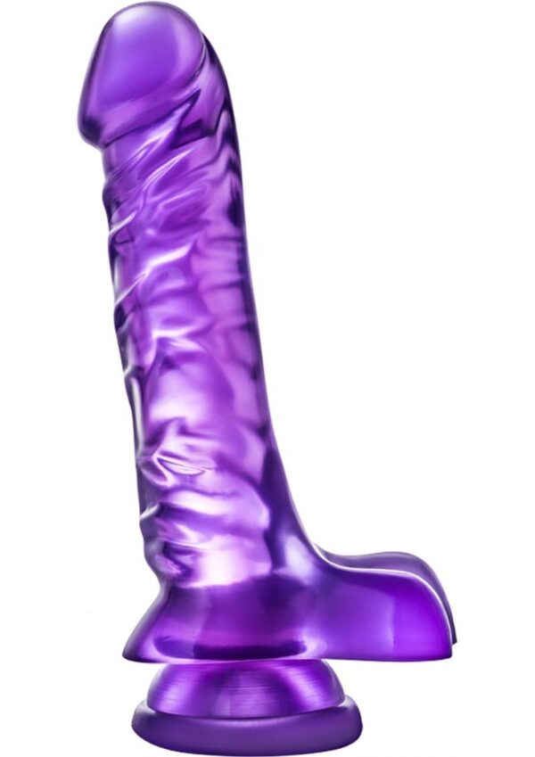 B Yours Basic 8 Dildo with Balls 9in - Purple - Image 2