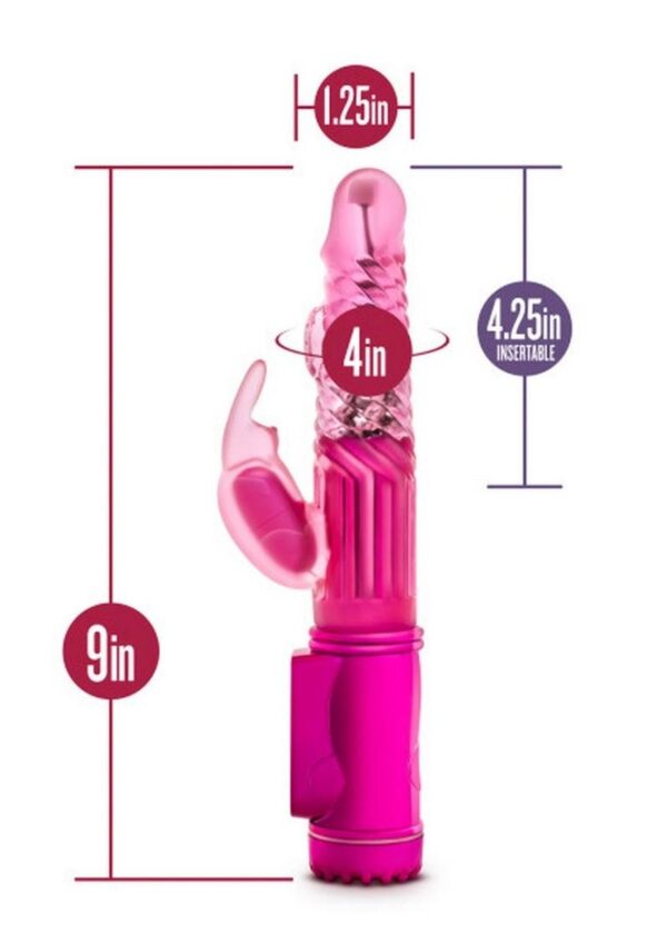 Sexy Things Romping Beaded Rabbit Vibrator - Fuchsia - Image 3