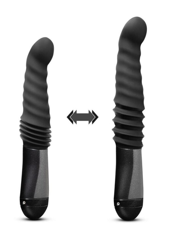 Temptasia Lazarus Rechargeable Silicone Thrusting Dildo - Black - Image 2