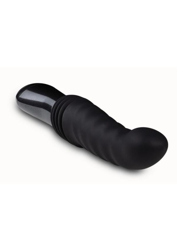 Temptasia Lazarus Rechargeable Silicone Thrusting Dildo - Black - Image 3