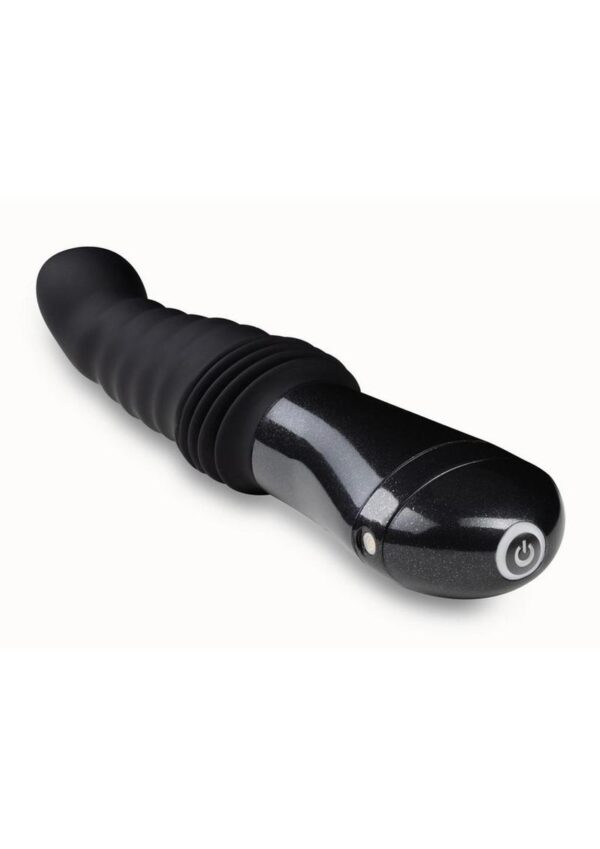 Temptasia Lazarus Rechargeable Silicone Thrusting Dildo - Black - Image 4