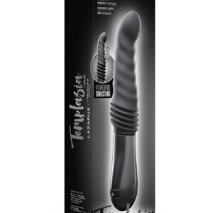 Temptasia Lazarus Rechargeable Silicone Thrusting Dildo - Black
