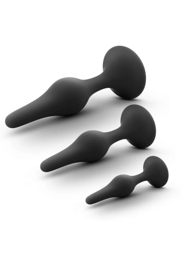 Anal Adventures Platinum Silicone Beginner Plug Kit - Black - Image 2