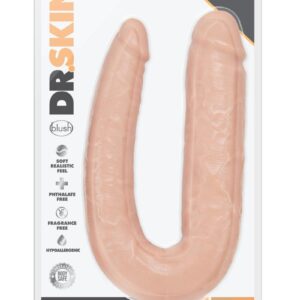 Dr. Skin Silver Collection Dr. Double Dual Penetrating Dildo 18in - Vanilla