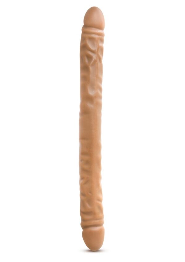 Dr. Skin Silver Collection Double Dildo 18in - Caramel - Image 2
