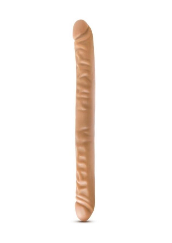 Dr. Skin Silver Collection Double Dildo 18in - Caramel - Image 3