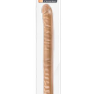 Dr. Skin Silver Collection Double Dildo 18in - Caramel