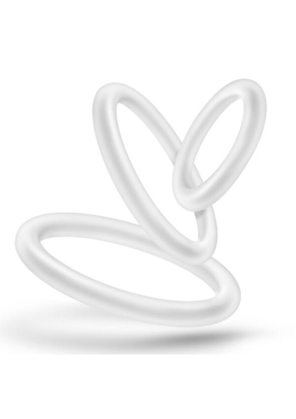 Performance VS4 Pure Premium Silicone Cock Ring Set (3 Sizes) - White - Image 2