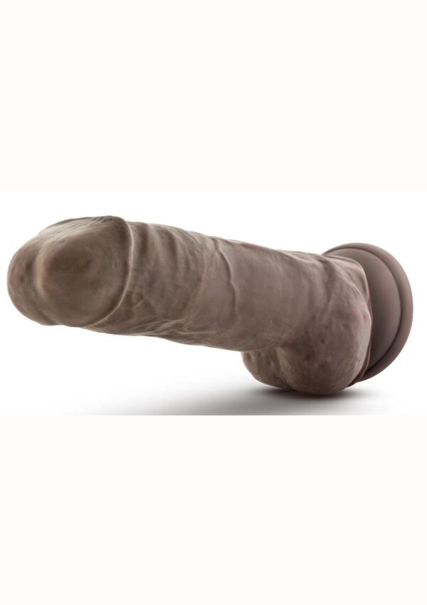 Au Naturel Big Boy Dildo with Balls 10in - Chocolate - Image 2