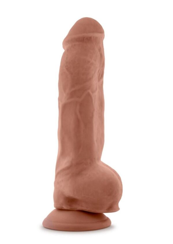 Au Naturel Big Boy Dildo With Balls 10in - Caramel - Image 2