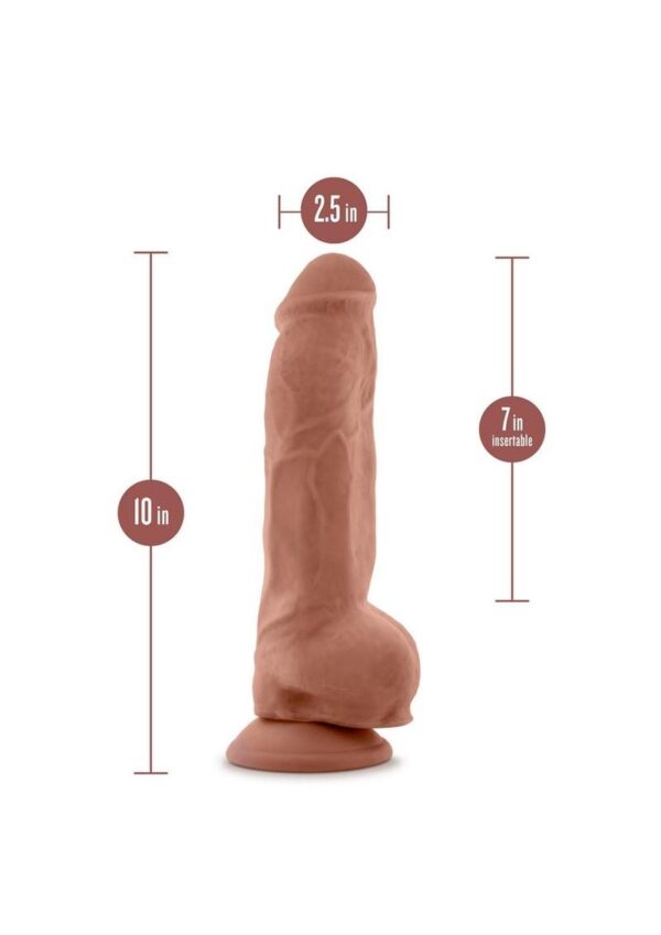 Au Naturel Big Boy Dildo With Balls 10in - Caramel - Image 4