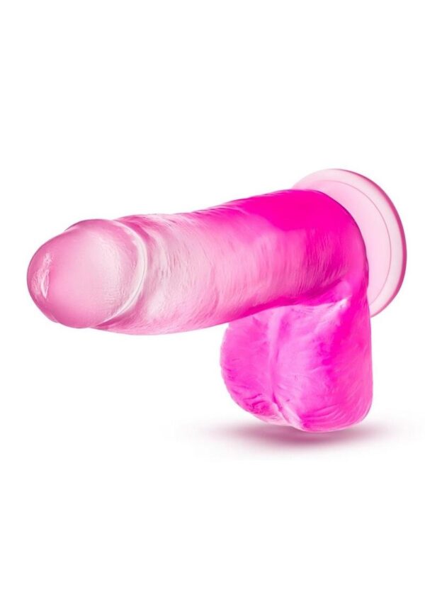 B Yours Sugar Magnolia Dildo 7in Fuschia - Pink/Clear - Image 3