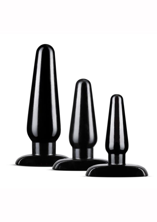 Anal Adventures Basic Butt Plug Kit 3 Sizes - Black - Image 2