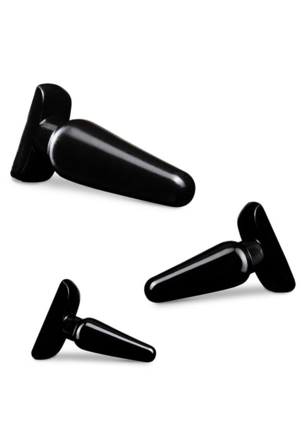 Anal Adventures Basic Butt Plug Kit 3 Sizes - Black - Image 3