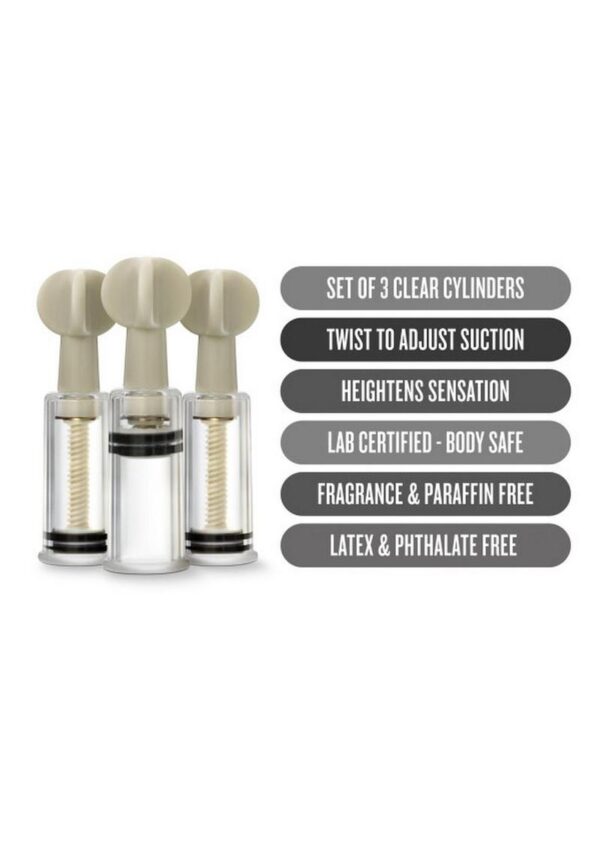 Temptasia Clit and Nipple Twist Suckers (set of 3) - Clear - Image 3