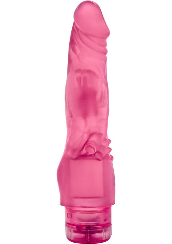 Glow Dicks The Banger Vibrating Dildo 9in - Pink - Image 2
