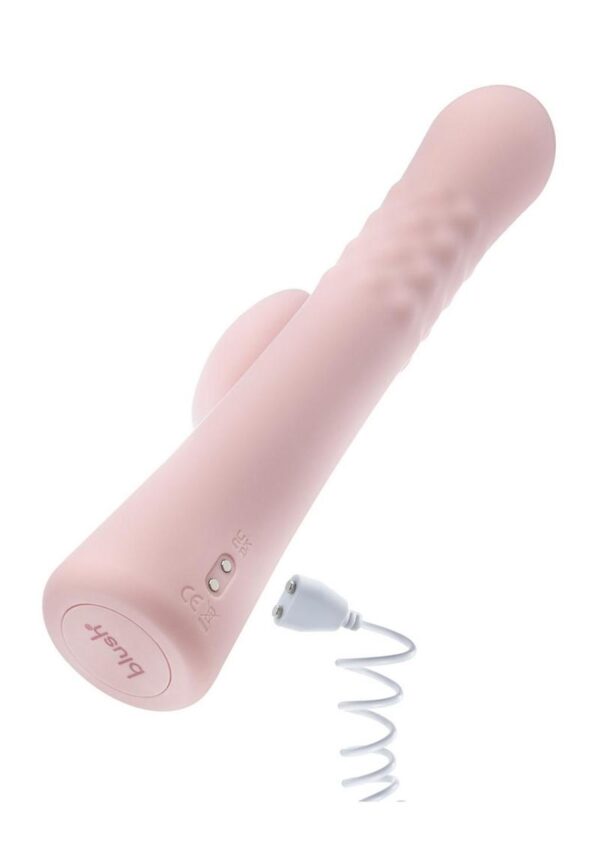 Blush Jaymie Rechargeable Silicone Rabbit Vibrator - Pink - Image 4