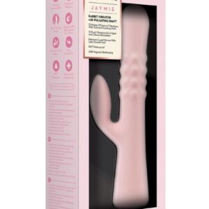 Blush Jaymie Rechargeable Silicone Rabbit Vibrator - Pink