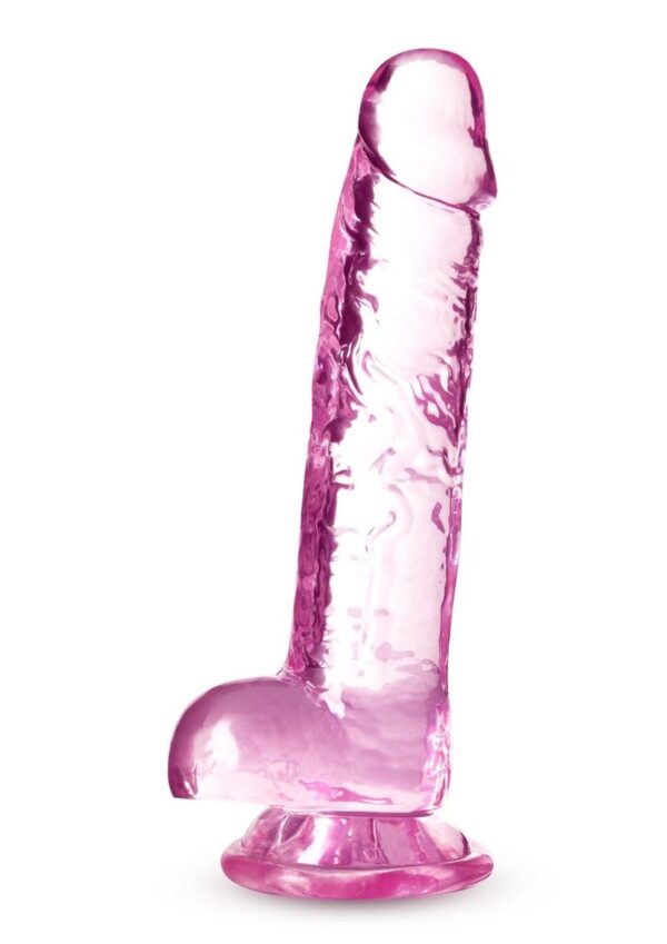 Naturally Yours Crystalline Dildo 7in - Rose - Image 2