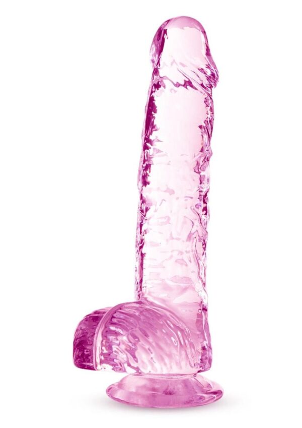 Naturally Yours Crystalline Dildo 6in - Rose - Image 3