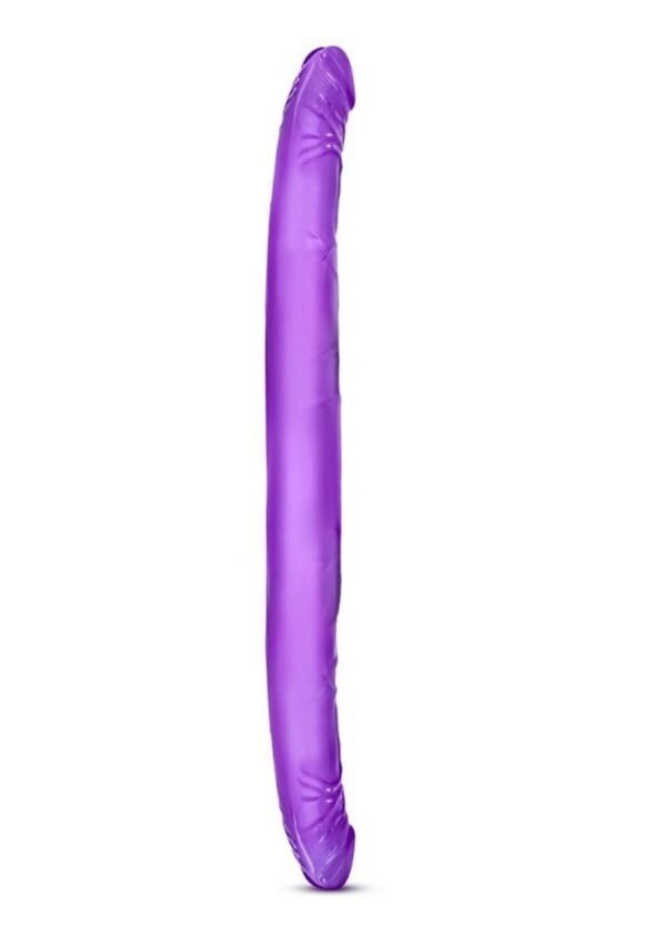 B Yours Double Dildo 16in - Purple - Image 3