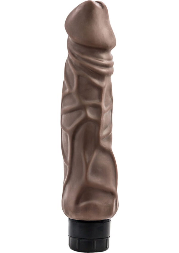 X5 Plus Hard On Vibrating Dildo 9in - Caramel - Image 2