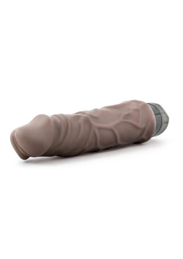 X5 Plus Hard On Vibrating Dildo 9in - Caramel - Image 3