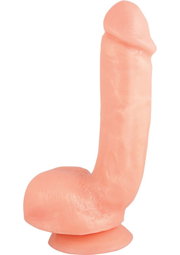 X5 Hard on Dildo With Balls 8.75in - Vanilla - Image 2