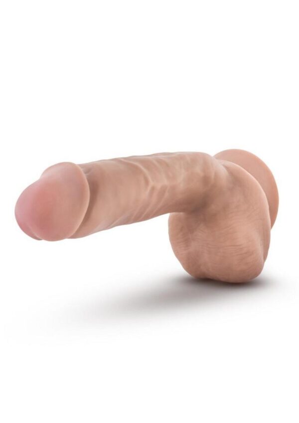 X5 Hard on Dildo With Balls 8.75in - Vanilla - Image 3