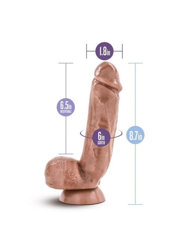 X5 Mister Grande Dildo with Balls 8.5in - Caramel - Image 4
