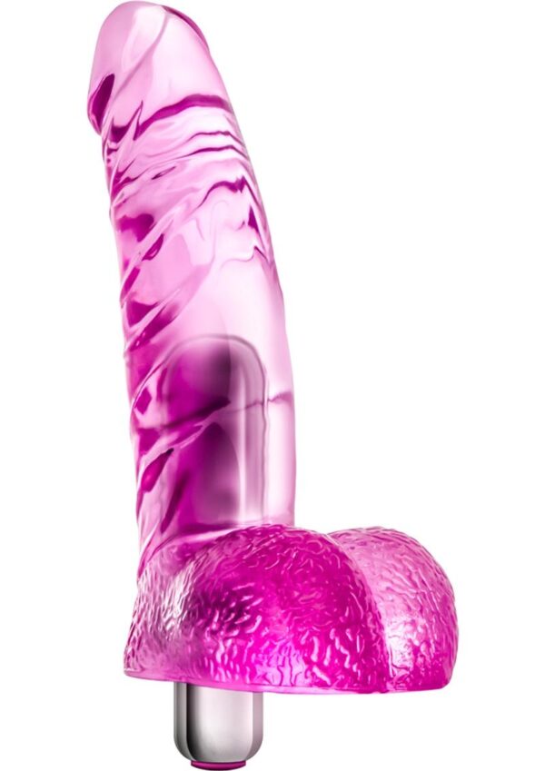 Naturally Yours Vibrating Ding Dong Dildo 6.5in - Pink - Image 2