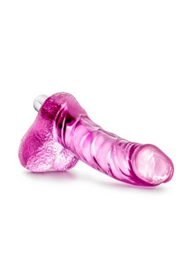 Naturally Yours Vibrating Ding Dong Dildo 6.5in - Pink - Image 3