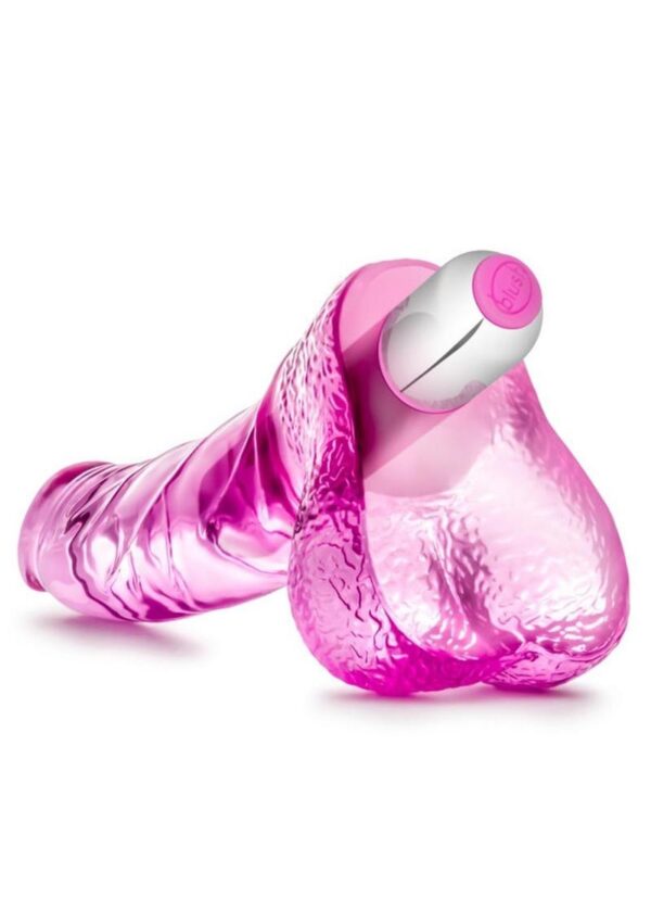 Naturally Yours Vibrating Ding Dong Dildo 6.5in - Pink - Image 4