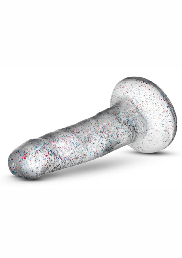 Naturally Yours Glitter Dildo 5.5in - Clear - Image 2