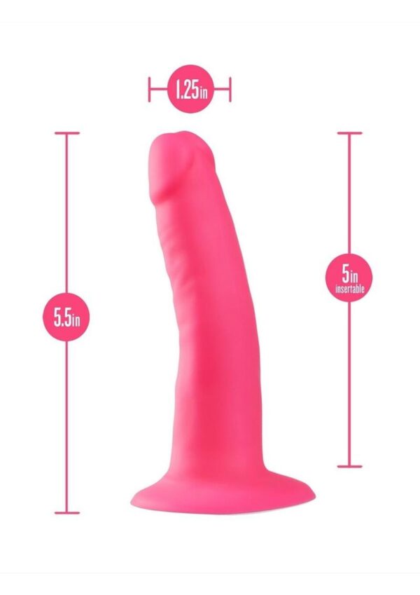 Neo Elite Silicone Dual Density Dildo 6in - Pink - Image 4