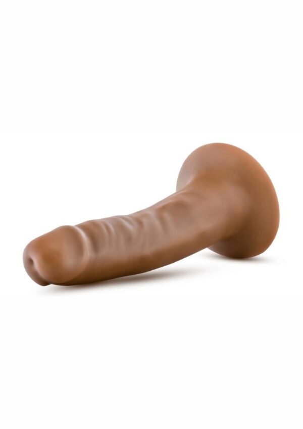 Dr. Skin Platinum Collection Dr. Lucas Silicone Dildo with Suction Cup 5.5in - Caramel - Image 3