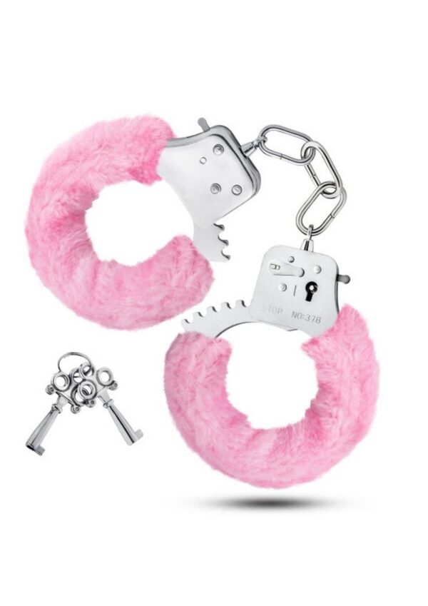 Temptasia Faux Fur Cuffs - Pink - Image 2