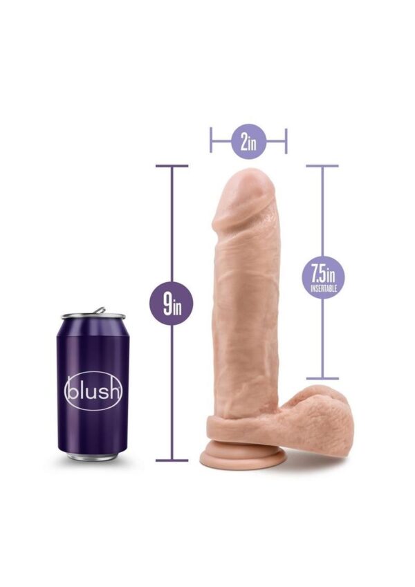 Au Naturel Dildo with Suction Cup 9in - Vanilla - Image 4