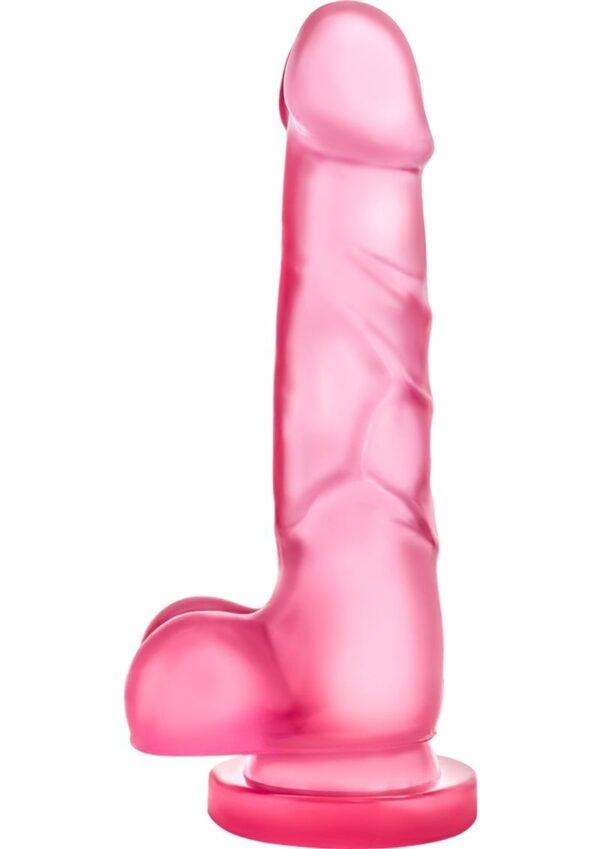 B Yours Sweet N` Hard 4 Dildo with Balls 7.75in - Pink - Image 2