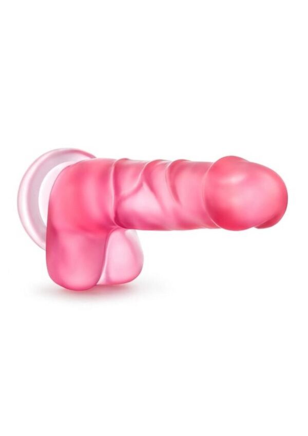 B Yours Sweet N` Hard 4 Dildo with Balls 7.75in - Pink - Image 3