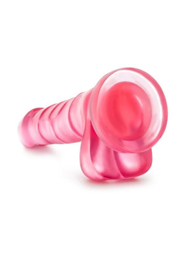 B Yours Sweet N` Hard 4 Dildo with Balls 7.75in - Pink - Image 4