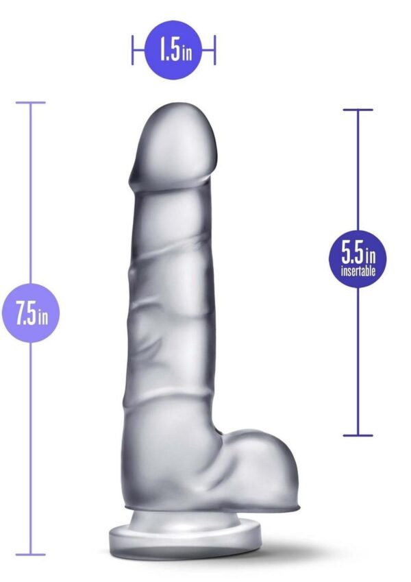 B Yours Diamond Quartz Dildo 7.5in - Clear - Image 4