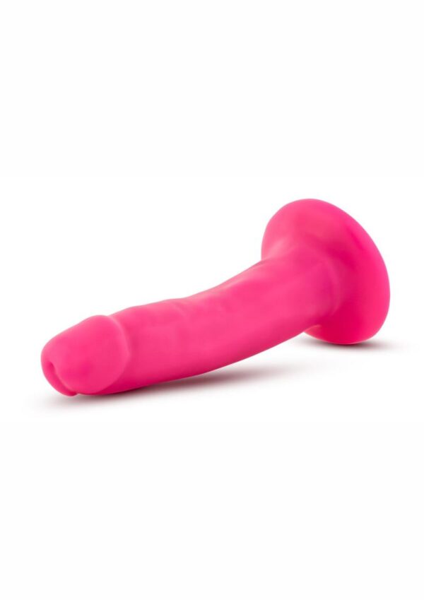 Neo Dual Density Dildo 6in - Neon Pink - Image 2