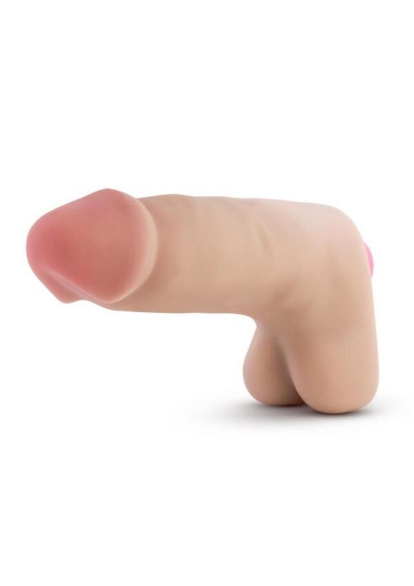 X5 Plus Vibrating Dildo with Balls 7in - Vanilla - Image 3