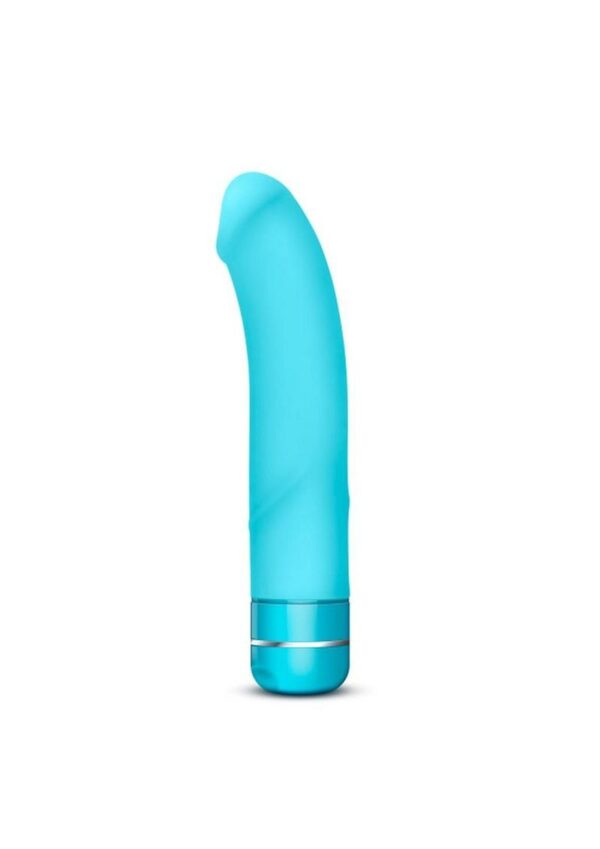 Luxe Beau Vibrating Silicone Dildo 8.5in - Blue - Image 3