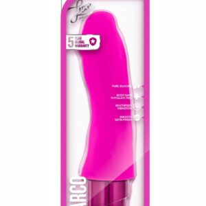 Luxe Marco Vibrating Silicone Dildo 7.75in - Pink