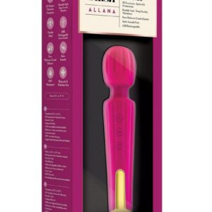 Blush Allana Velvet Rechargeable Silicone Wand Vibrator- Magenta/Rose Gold