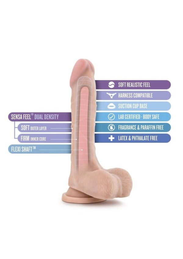 Au Naturel Mister Perfect Dildo with Balls 8.5in - Vanilla - Image 2