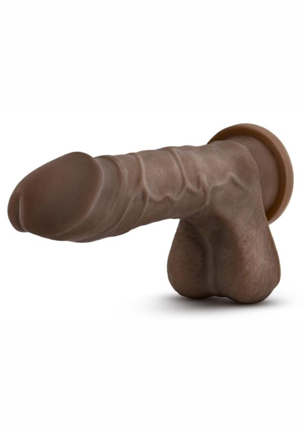 Au Naturel Mister Perfect Dildo with Balls 8.5in - Chocolate - Image 2